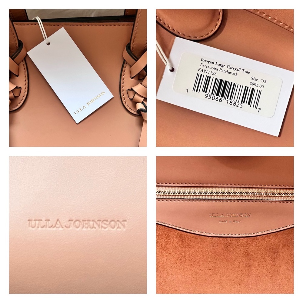 New! Last One! ULLA JOHNSON Imogen Carryall Color Block Tassel Leather Tote - Picture 14 of 14